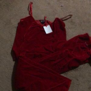 New with tags red velvet pajama gram pajamas